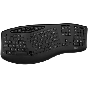 Adesso Truform Wireless Ergonomic Keyboard And Optical Mouse Wkb 1600cb